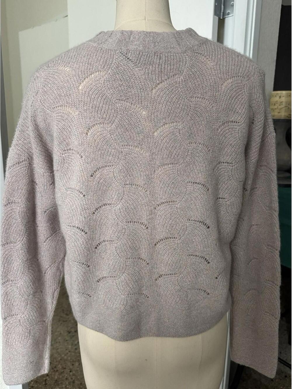 Brodie Light Pink Cashmere Sweater Sz M - Picture 4 of 10